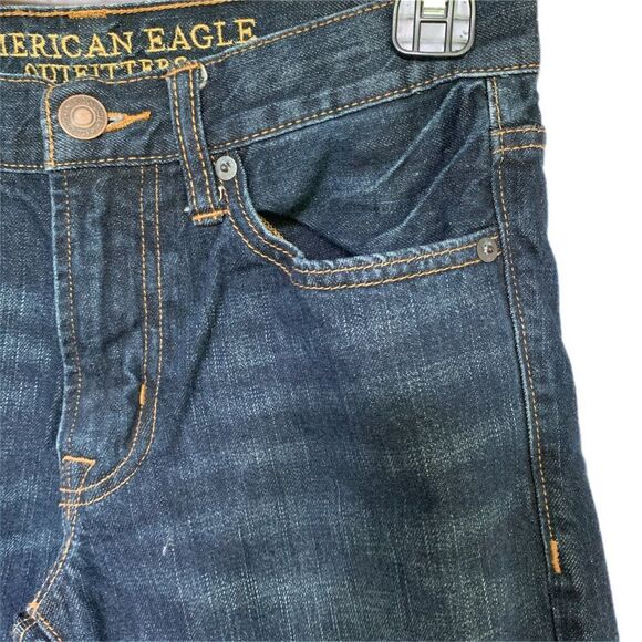 26X28 American Eagle Outfitter Original Straight Dark Wash Blue Jeans - Picture 5 of 16